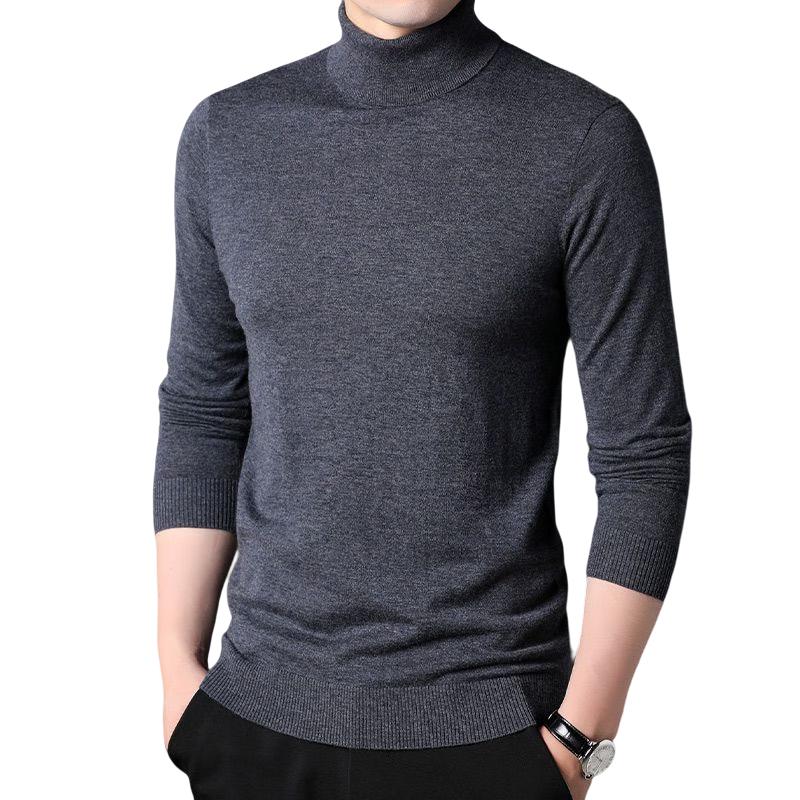 

Romon Men s 100% Pure Wool Thin Turtleneck Sweater XL