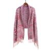 High-End Red Angora & Imitation Cashmere Ethnic Style Scarf Shawl