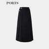 PORTS Women's Retro Pleated Straight Midi Skirt LT8S033NWF031