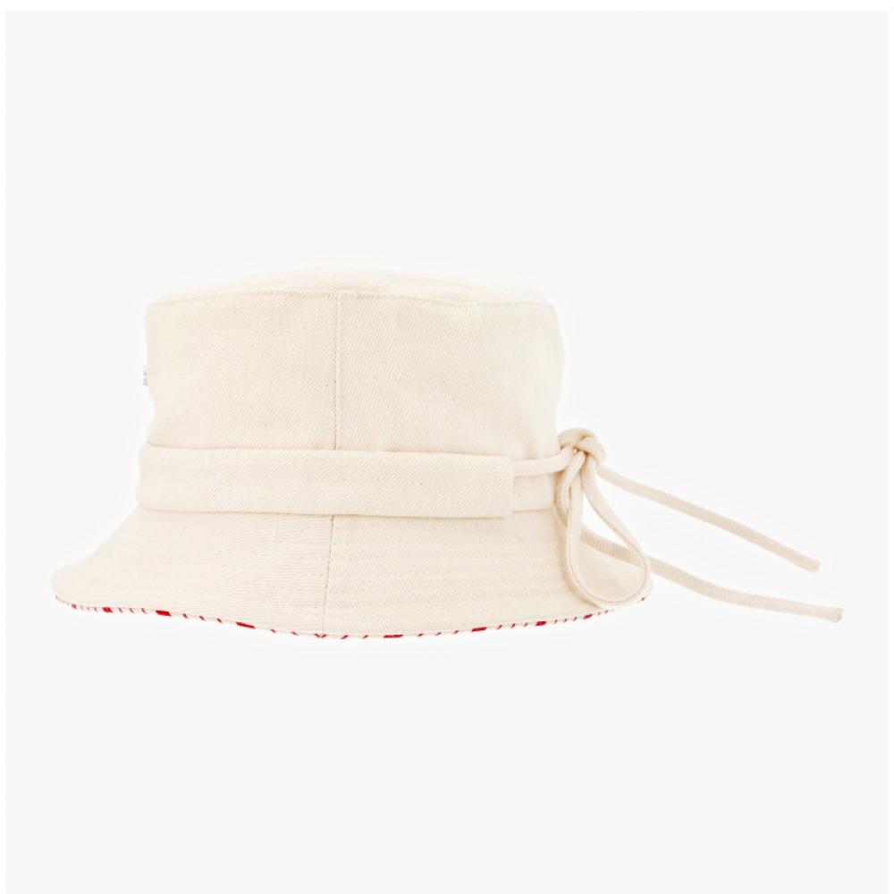 Jacquemus 223ac001 1514 11e Le Bob Gazeau Bow Bucket Hat