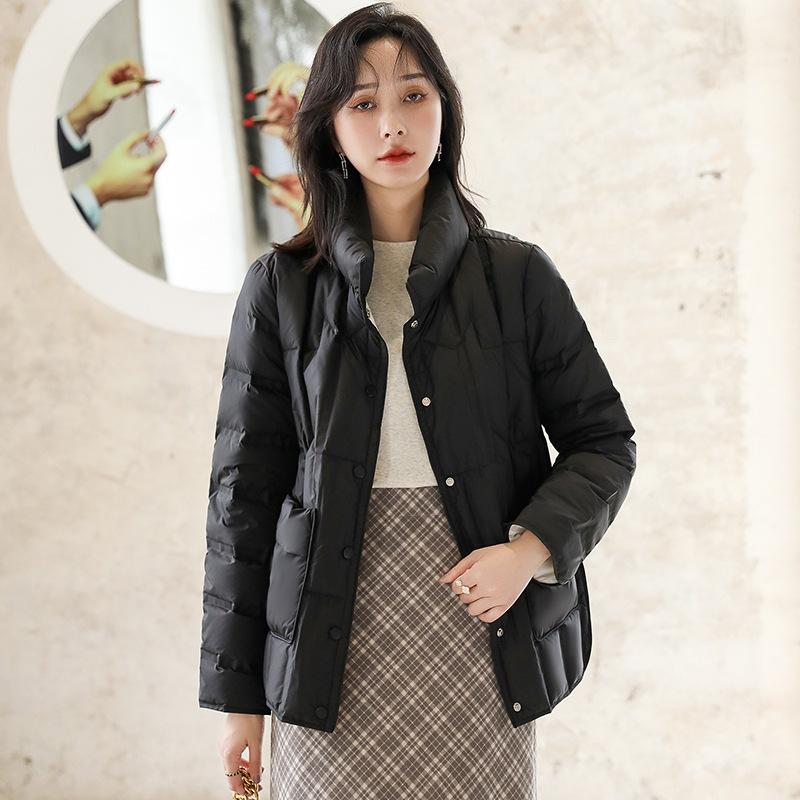 Autumn and Winter New Down Jackets Women's Light and Short Small Stand-up Collar Loose Fashion Warm Jacket Bread Clothes