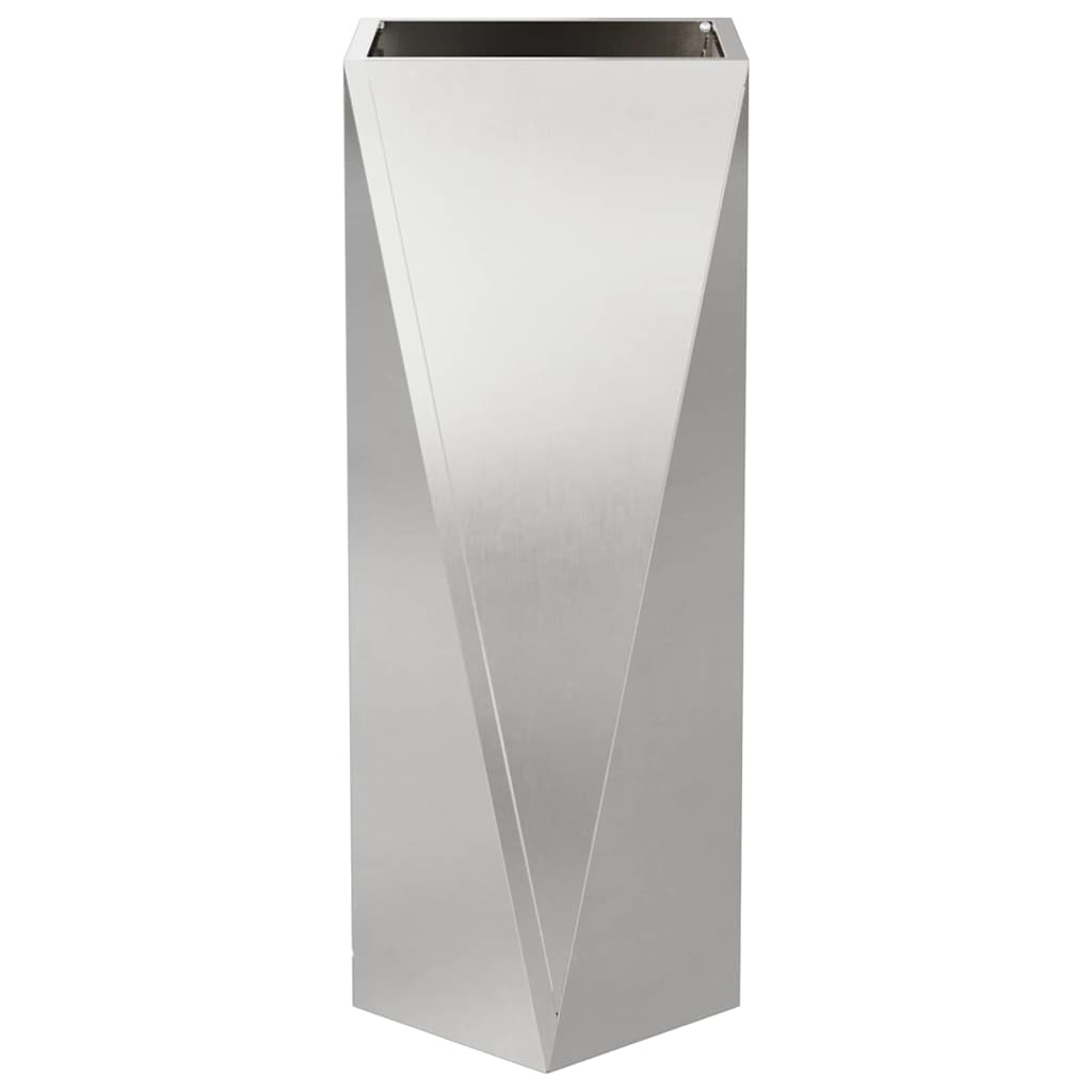 Planters 2 Pieces Silver 30 X 30 X 75 Cm Stainless Steel