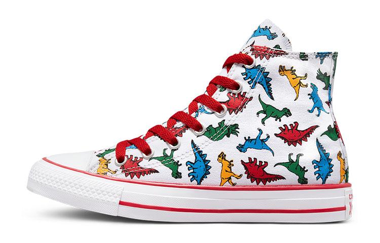 Kinder-Sneaker Converse Chuck Taylor All Star High GS 'Dinosaurier' 35.5 white
