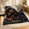 Personalized Long Haired Dachshund Coral Fleece Blanket