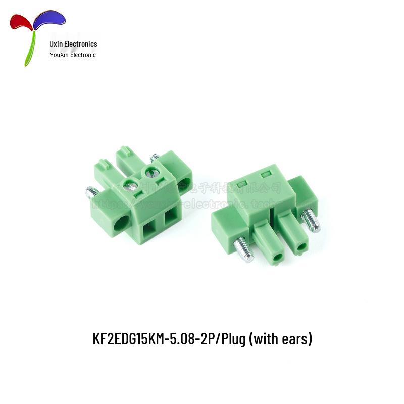 

KF2EDG15KM-5.08 2-8P Terminal Block Plug with Ear Positioning Hole, 5.08mm Pitch