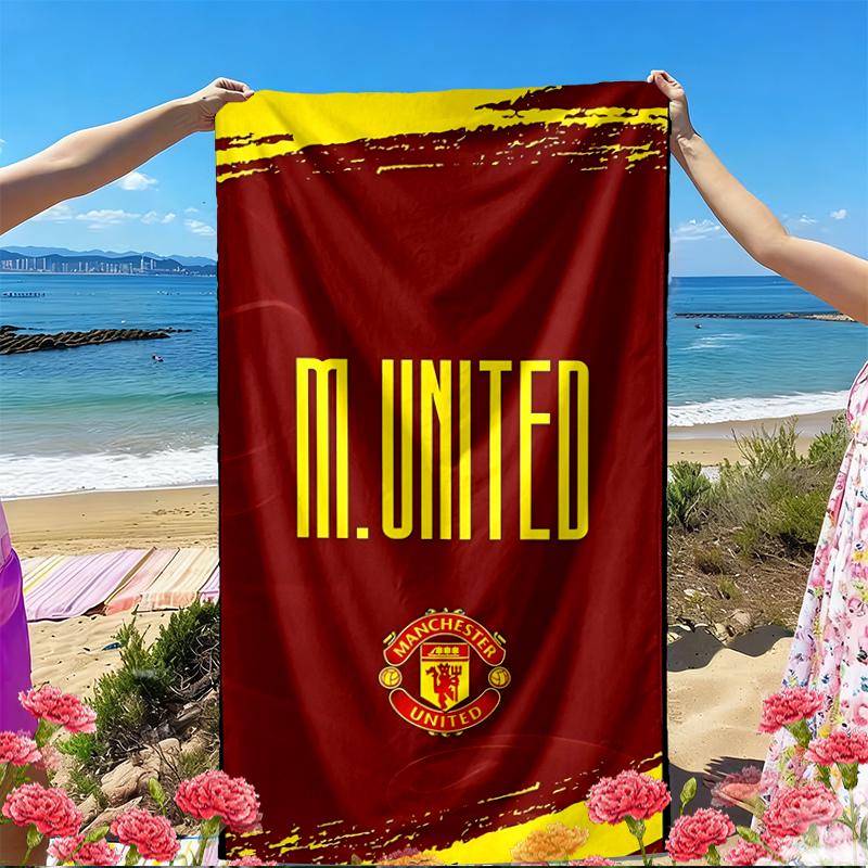 Manchester United F.C Print Beach Towel, Versatile Lightweight Absorbent Beach Towel for Pool Surf Yoga Bathroom, Perfect Birthday Holiday Gift