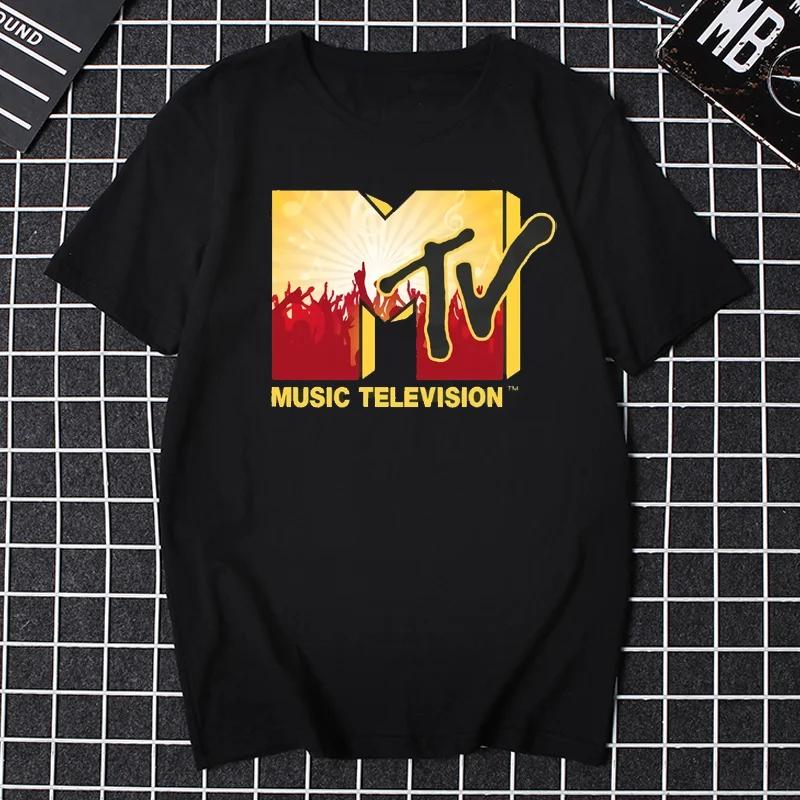 Pánské oblečení Retro tričko Vintage Rock Hip Hop Televizní tričko Léto Unisex Ležérní tričko Mtv Hudební televize Grafická trička Trička