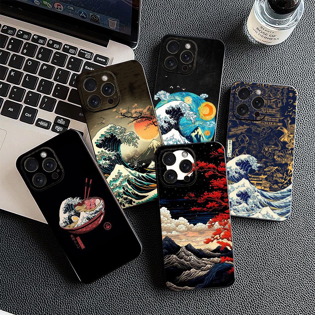 Casing for Apple iPhone 17 Pro XS Max Air 6 7 8 Plus 5 + SE 2022 SE2 16E Phone Cover Protective Case The Great Wave of Kanagawa