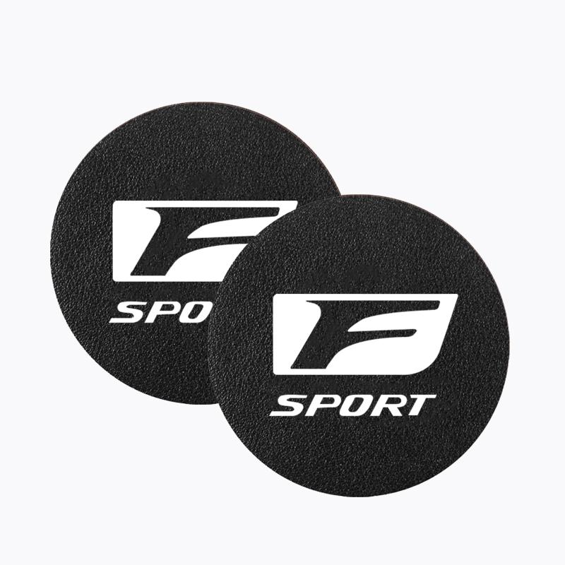 2Pcs Car Coaster PVC Logo Water Cup Pad Anti Slip Mat Accessories For Lexus FSPORT LBX NX RX 350h 450h ES UX 300e GS GX IS LS