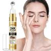 24K Gold Eye Cream with Rollerball - Hydrating Smooth Dark Circles Fine Lines