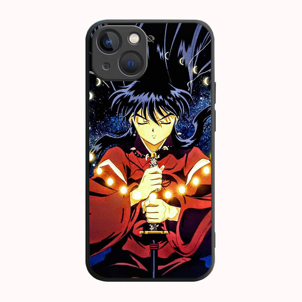 

B-16 Inuyasha черный чехол для Samsung S24 S23 S22 S21 S20 FE S10 Lite Ultra S7 S8 S9 Plus A05S A11 A12 A13 A15 A22 A24 A25 A32 A52 A71 5G Samsung M15 гелиотроп