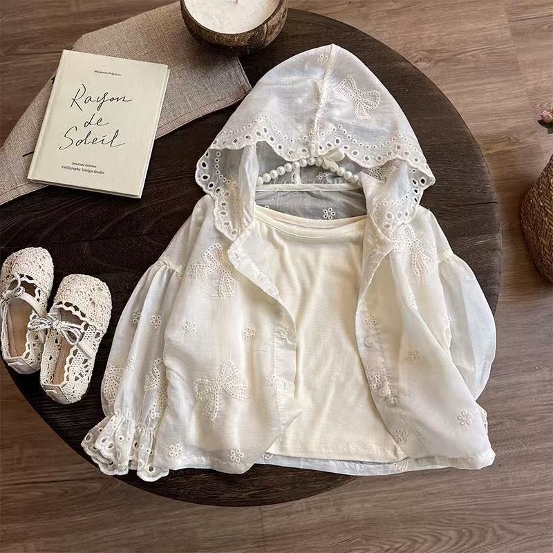 Girls Forest Sun Protection Jacket Summer Thin Ice Silk Breathable Coat Lightweight Trendy Baby Outerwear 80