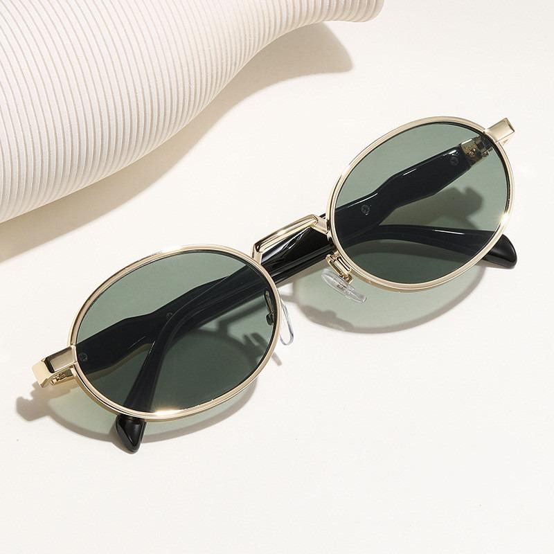 Steampunk Vintage Sunglasses Women UV400 Protection Metal Oval Frame Retro Shades Fashion Accessories
