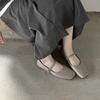Moda 2025 Damskie Nowe Buty Jednoobcasowe Wiosna Jesień Kobiety Moda Kwadratowy Nosek Baleriny Mary Jane Płytkie Buty Miękkie Casualowe Obuwie Baletowe
