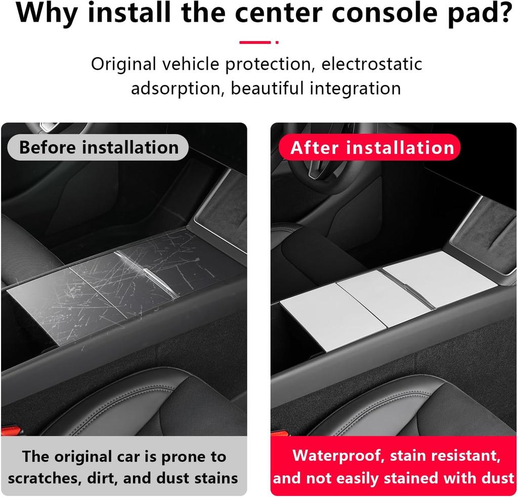 5PCS Center Console Organizer Tray For Tesla Model Y 2026 Model 3 Cup Holder Phone Holder Console Electrostatic Adsorption Cover