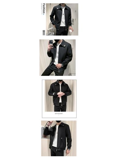 Frühjahr 2025 Herren Revers Lässige Jacke - Trendiger Koreanischer Stil, Gutaussehend & Leicht Reif