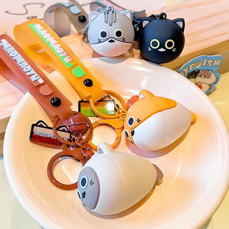 Cat Vibrant Cartoon Fish Keychain Playful Pvc Material Perfect For Cat Themed Gifts