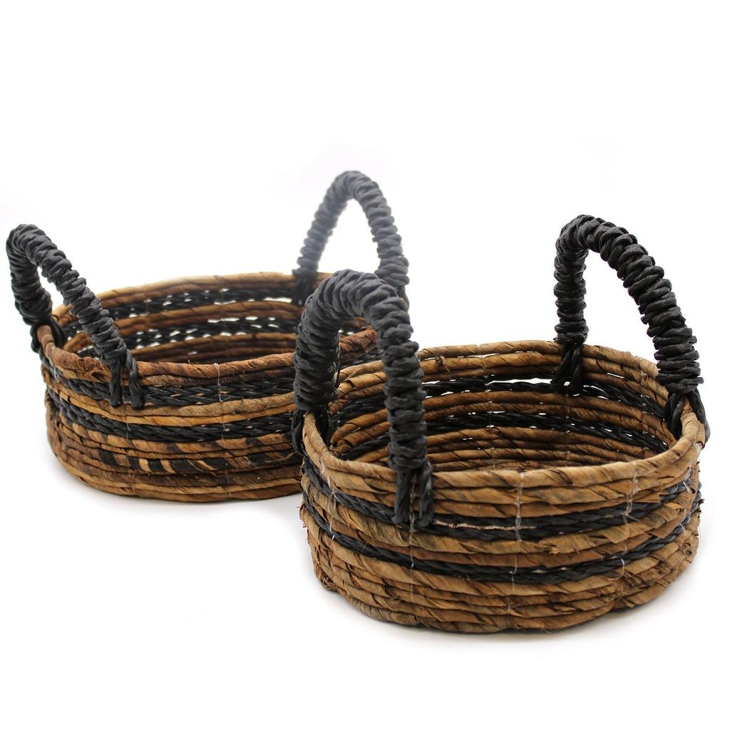 Raffia Banana Leaf Baskets Set of 2