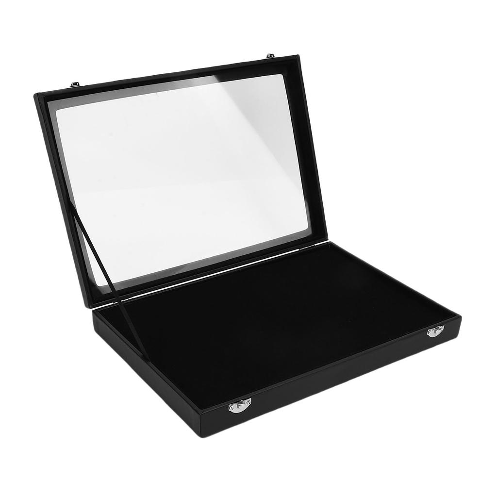 Emaille-Anstecker-Display-Rahmen Ansteckersammlung Schattenbox für Wand-Tischplatten-Display Anstecker-Display-Kasten Magnetischer Verschluss Klare Sicht