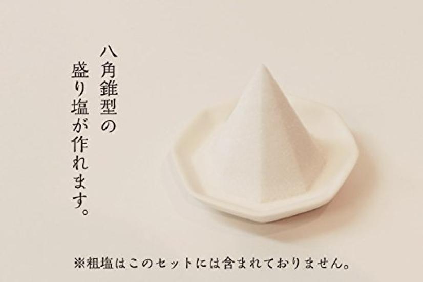 Moa Feteli (Moa Feteli) Lucky Octagonal Pyramid Salt Consolidator for Morishio Set, Unglazed, Small (5.5 x 4.5cm)