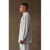 Fear of God Essentials Fleece Logo Crewneck Long Sleeve T-Shirt SS22 Men Tops Light-Oatmeal FOG-SS22-414