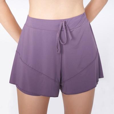 Radsporthose Damen Fitness Laufen Gym Yoga Shorts Anti-Exposition Elastische Shorts Sportbekleidung Elastischer Bund
