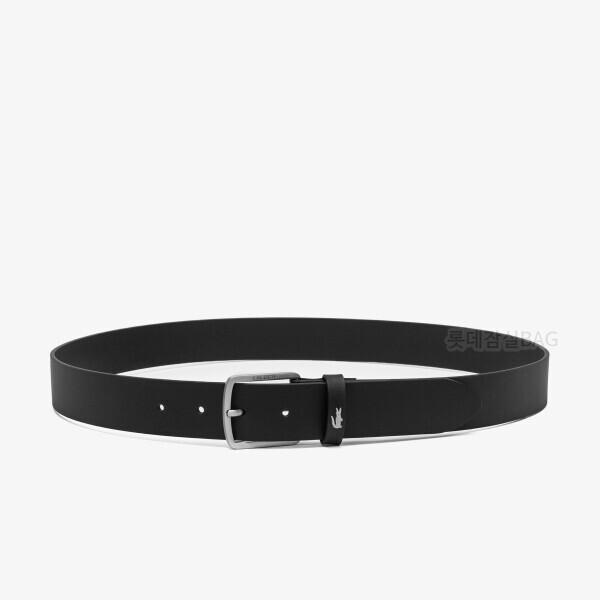 Lacoste Silver Croc Leather Belt  000 Black Js