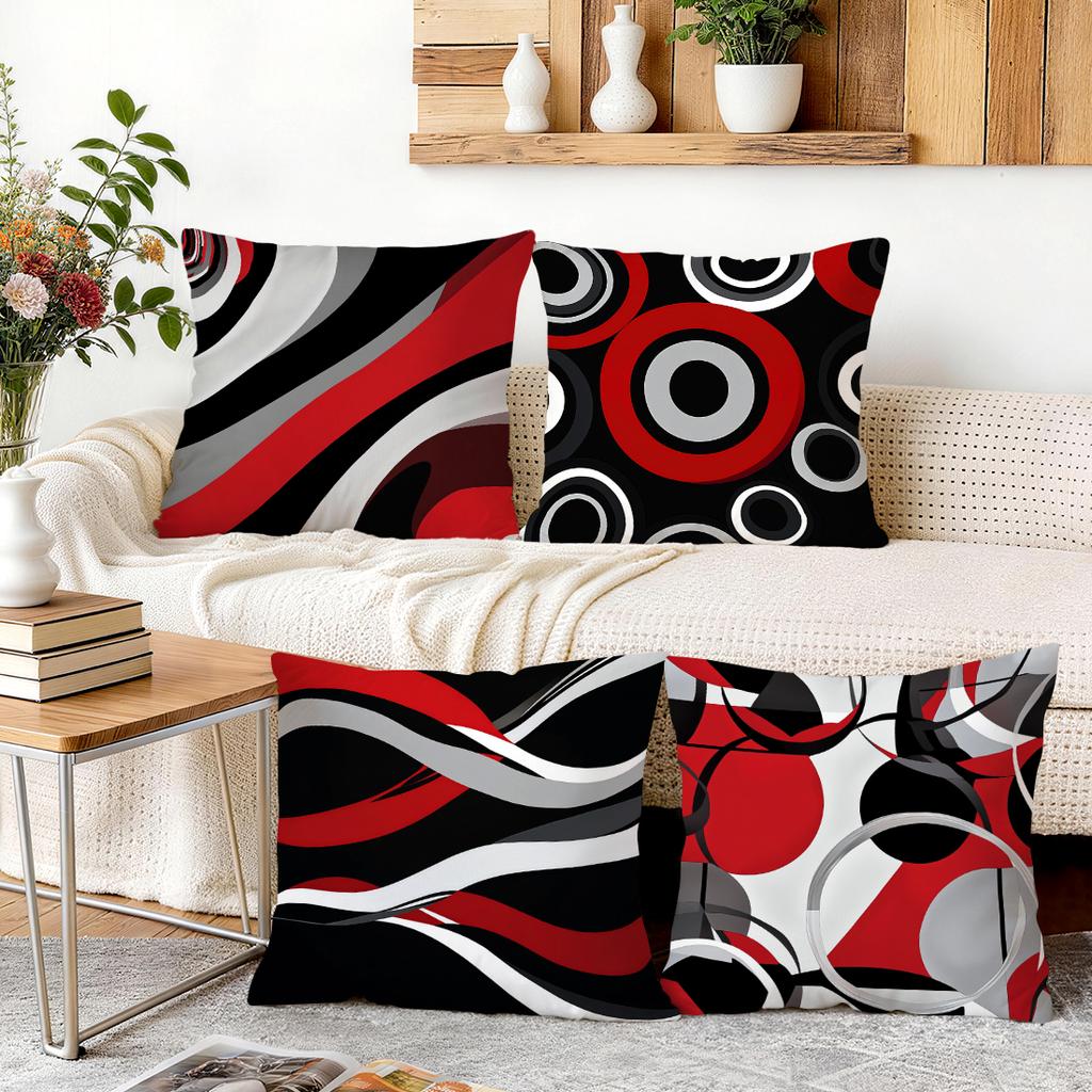 1/4pcs Abstract Geometry Cushions Pillowcase Polyester Cushion Cover Throw Pillow Pillowcover Home Car Sofa Decor