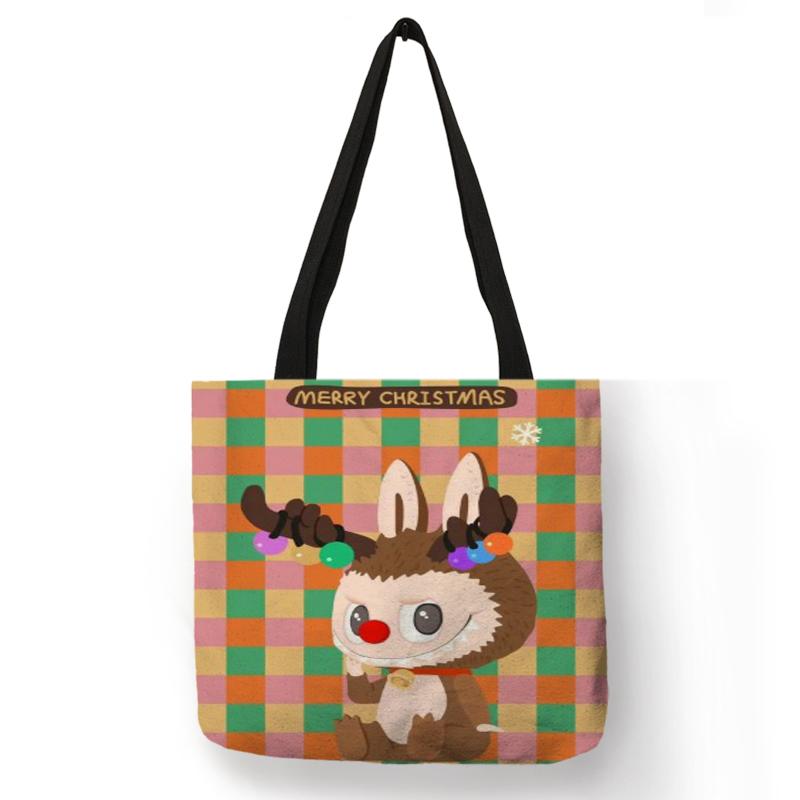 Borsa shopper Labubu trendy personalizzata stampata 5404