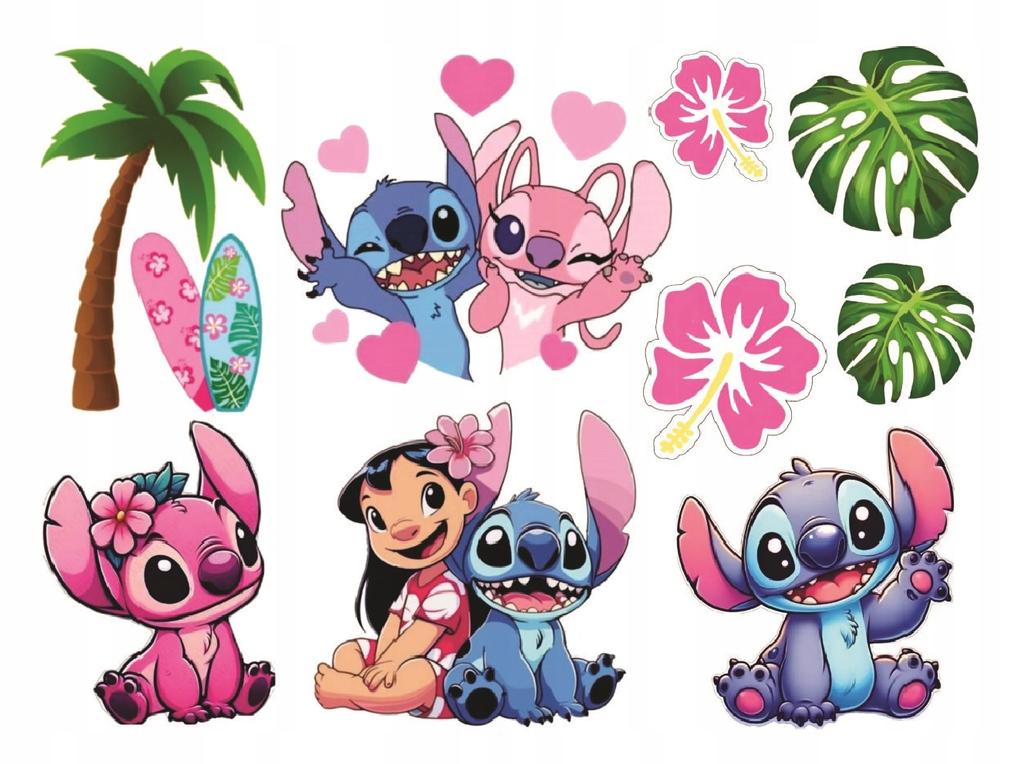 Afwasbare Tijdelijke Tatoeages Lilo En Stich Sticz Hawaï Verjaardag Feest 9 Stuks.