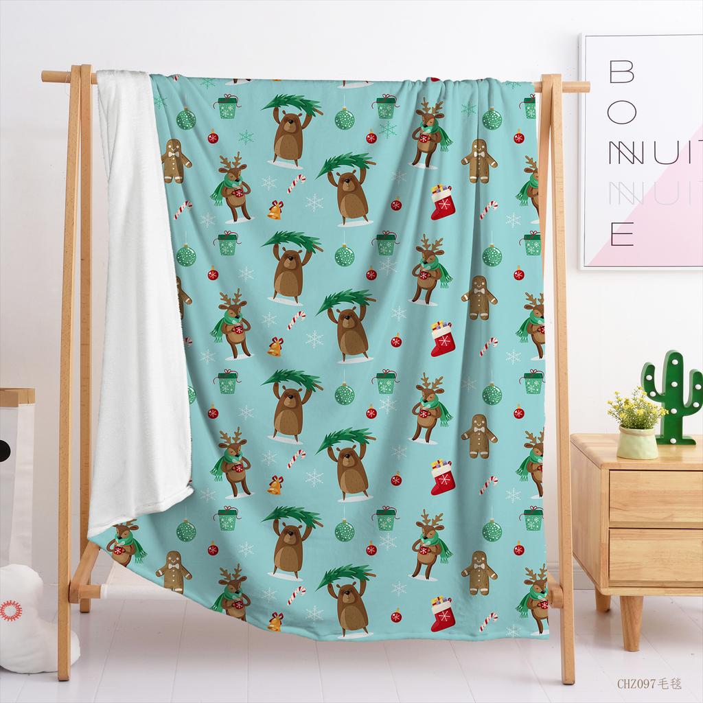 Christmas themed blanket print wish flannel blanket blanket