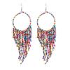 Bohemian Long Tassel Earrings for Women Girl Colorful Beads Ethnic Style Dangle Earrings Fashion Jewelry