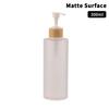 300/500Ml Cylindrical Bamboo Pump Dispenser Bathroom Pet Dish Soap Bottle Lotion Refillable Shower Gel Liquid Frosted Container