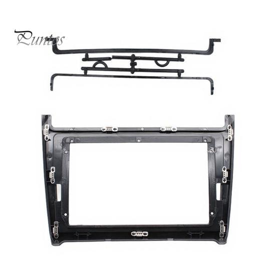 9 Inch Head Unit Panel Radio Dash Kit for Volkswagen 2014, Car Stereo Navigation Fascia Interior Upgrade with Mounting Brackets Screws, Center Console
