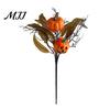 Black And Orange Bouquet Halloween Flowers Decorations, Artificial with Pumpkin Rose Eucalyptus Maple Leaf Autumn Harvest Floral Stems, Indoor