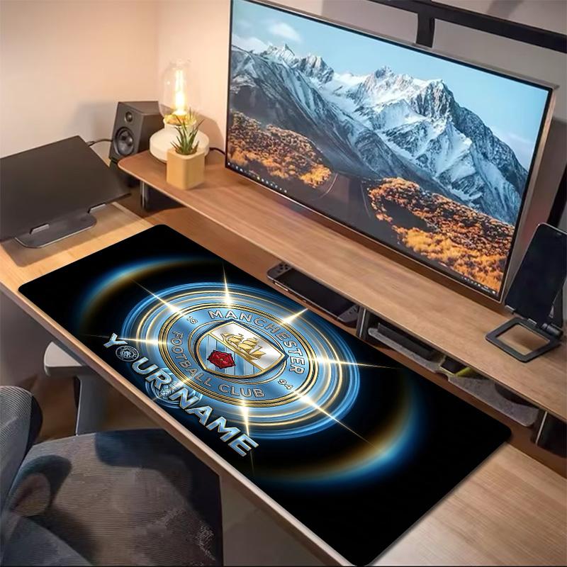 Manchester City FC Print  Cushion Non-slip Laptop Tablet Big Mousepad XXL Mat Mini PC Playmat With Lock Edge