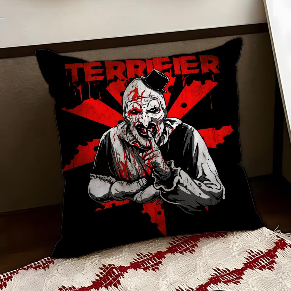 

Movie TTerrifierR Cushion Cover Reversible Soft Durable Pillow Cover Home Car MultiScene Use for Daily Comfort 30X30cm