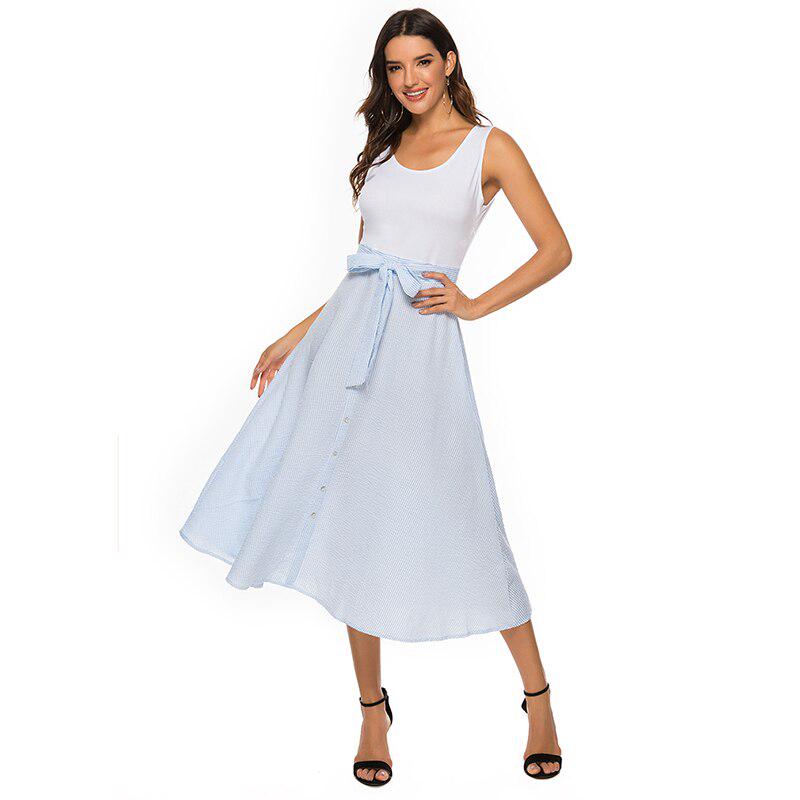 Waist Vest Dress Sleek Minimalist Dress 