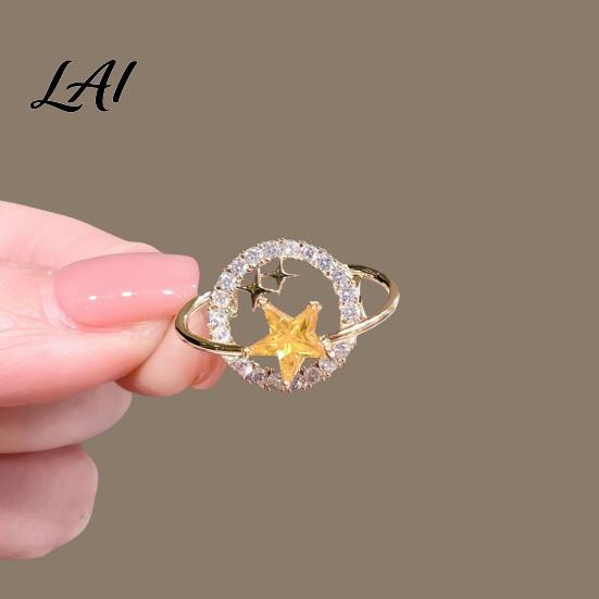 Clothing Decorative Pin Rhinestone Planet Star Brooch Pin Hollow Badge Jewelry Accessory for Suits Coats Scarves Shawls Bags Decoration