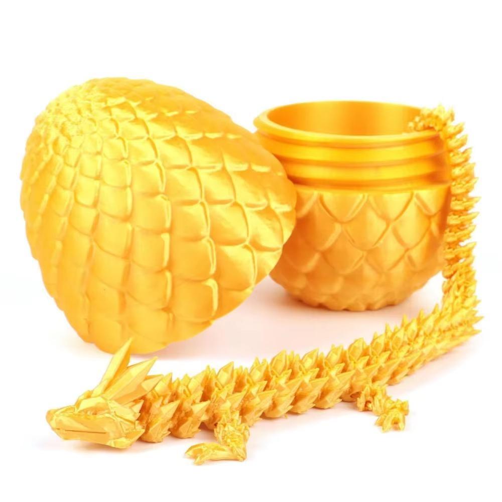 1/2PCS 3D Printed Dragon Egg with Dragon Fully Articulated Dragon Model Movable Rotatable Articulated Desktop Ornament Kid Toy