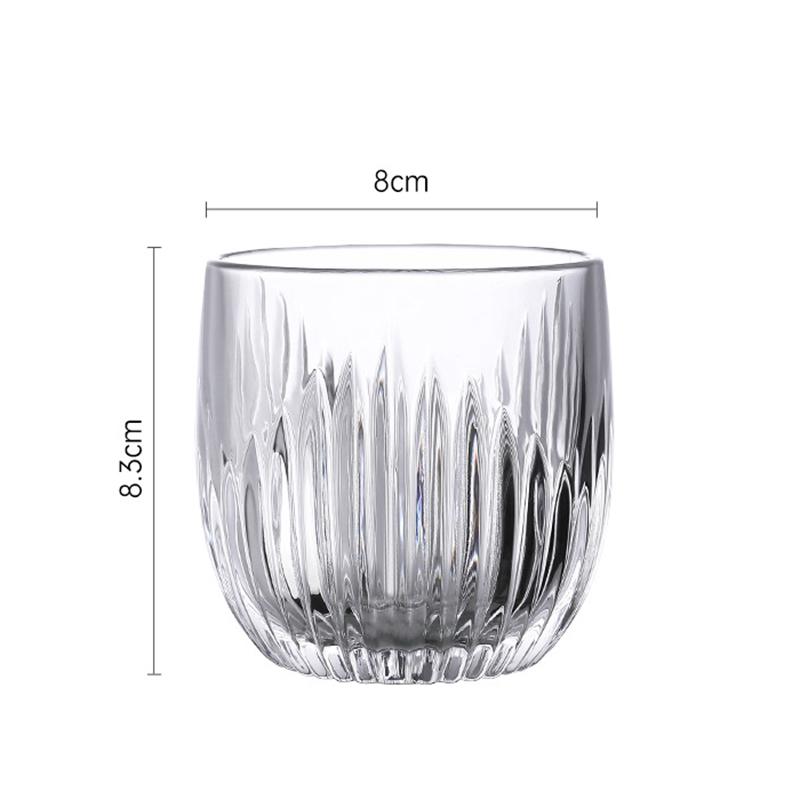 260ml 9.6oz Kreativní sklenice na zahraniční víno Elegantní sklenice na víno Průhledné sklenice na ledové latte a mocha Sklenice na whisky a brandy Sváteční dárky