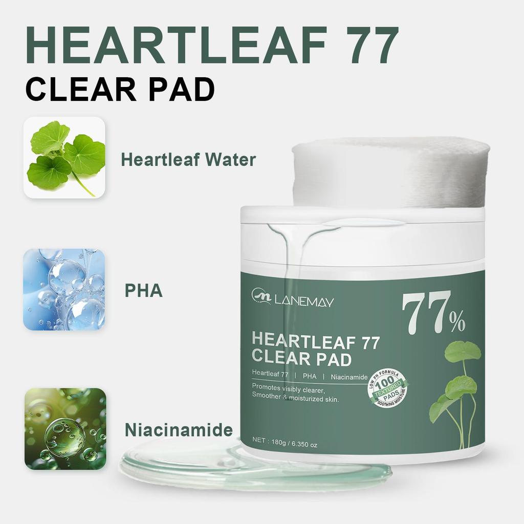 Heartleaf 77 Toner Pads - Refreshing And Nourishing Facial Toner With 77% Heartleaf Extract - Gentle Exfoliation And Hydration