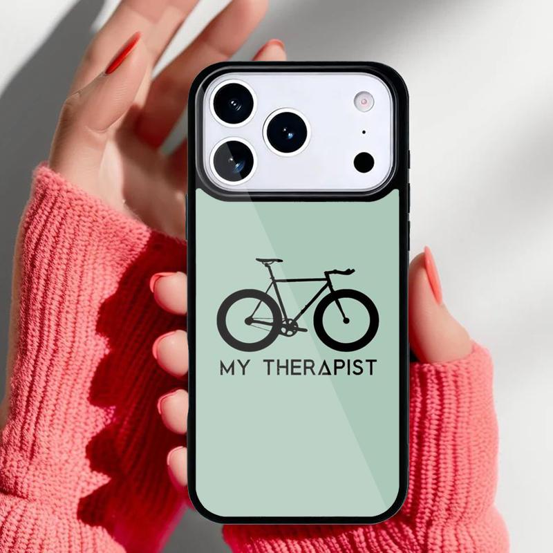 Cycling Heartbeat Bike Phone Case for iPhone 17 16 15 14 13 Pro Max Back Cover for 12 11 Pro Coque