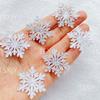 6PCS Sparkling Acrylic Christmas Snowflakes Scrapbook DIY Jewelry Decor Crafts Accessories