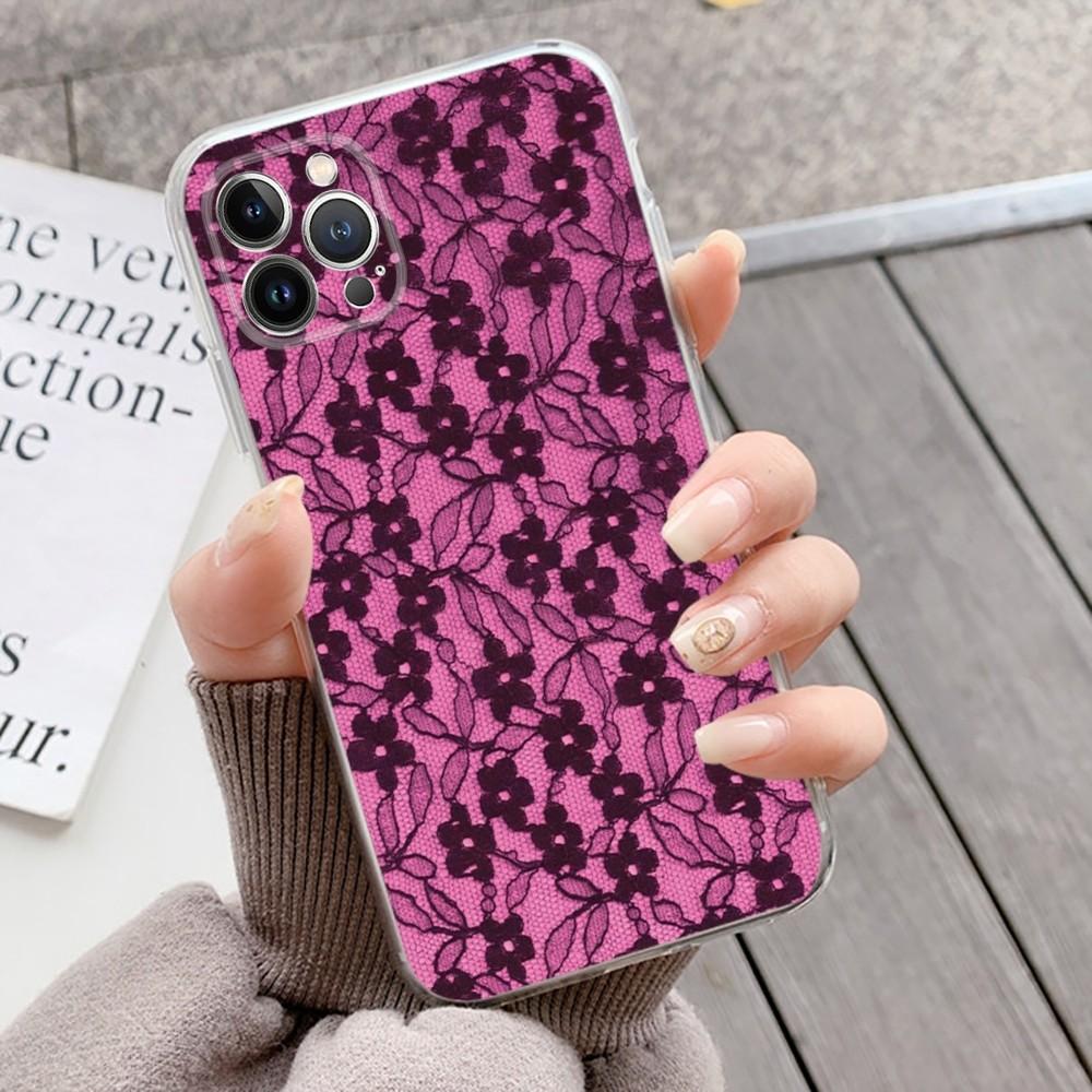 Lace Style Cool Girl Phone Case For IPhone 16 15 14 13 12 Mini 11 Pro XS Max X XR SE 6 7 8 Plus Soft Silicone Cover