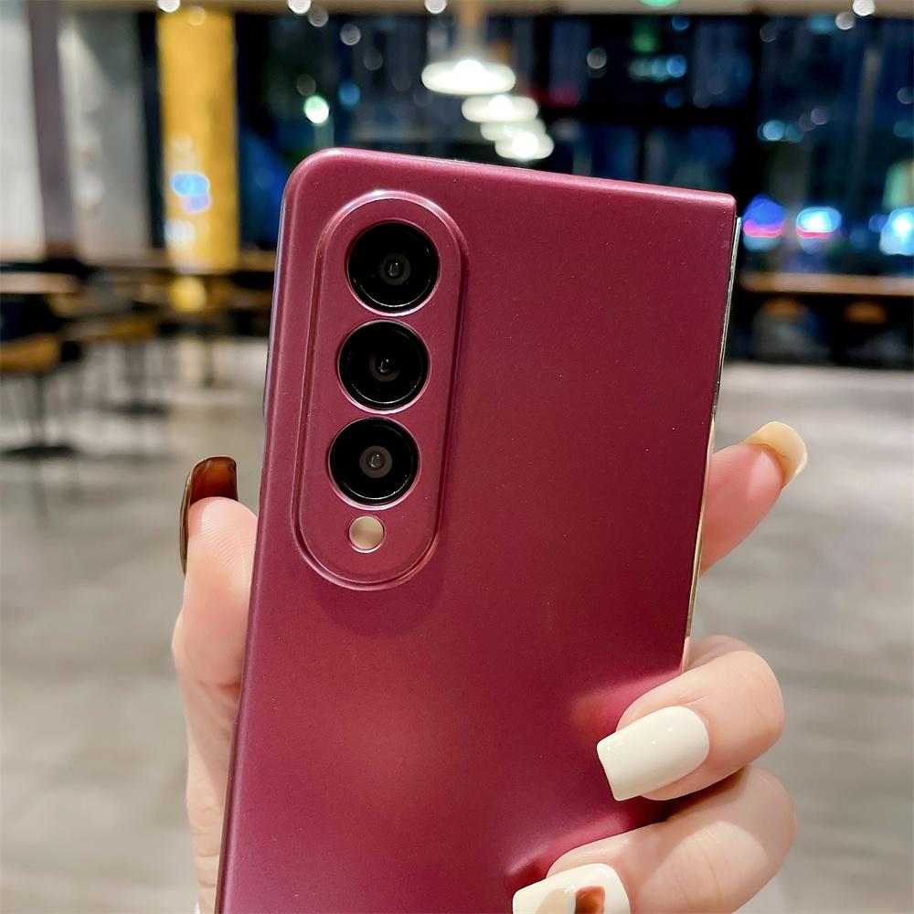 Solid Color Shockproof Phone Case For Samsung Z Fold 4 3 2 Flip 3 4 5g Zfold4 Zfold3 Zflip3 Zflip4 Zfold2 Protection Back Cover