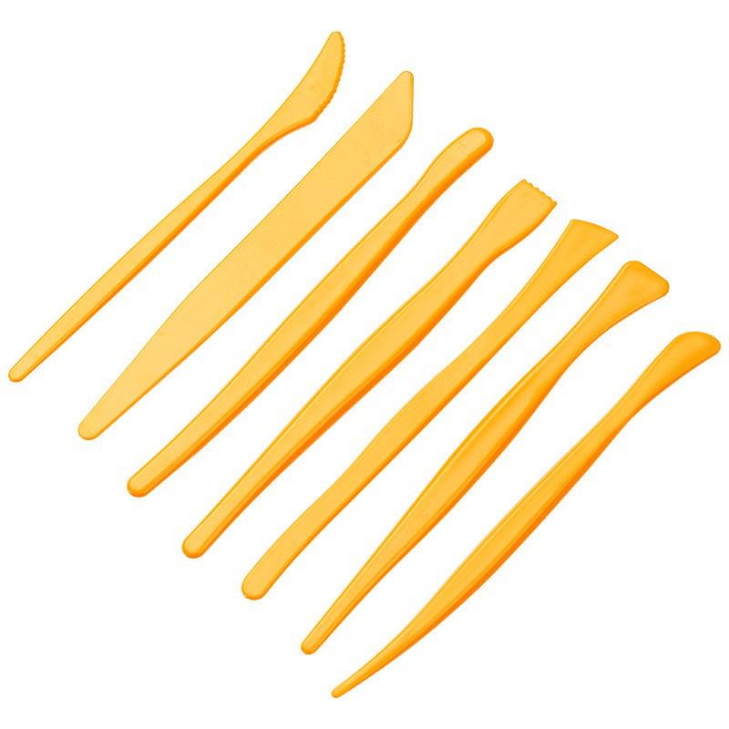 Ceramic Clay Sculpting & Carving Tool Set - 6-Piece Plastic Kit for DIY Art