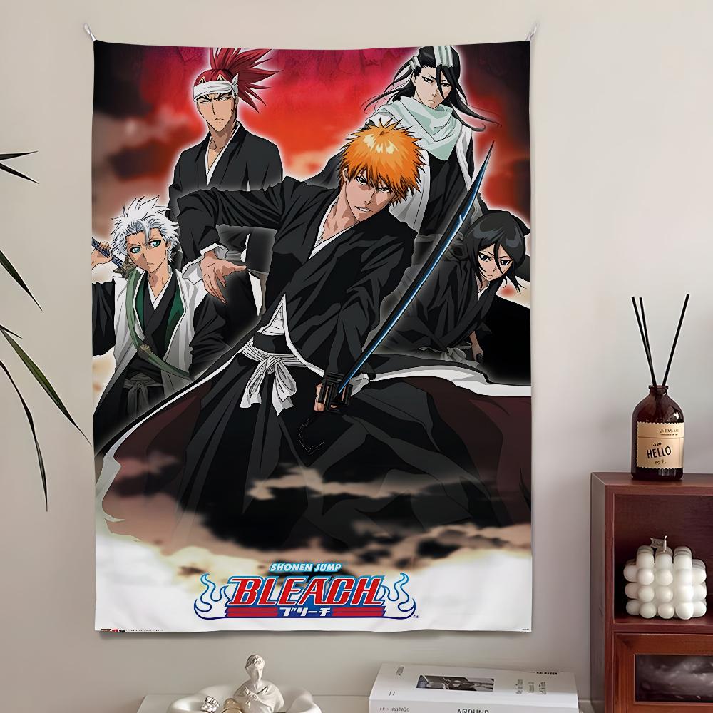 Bleach Monochrome Manga Collage Wall Tapestry  Ichigo Kurosaki Art Stylish Room Decor for Shonen Anime  Manga Fans