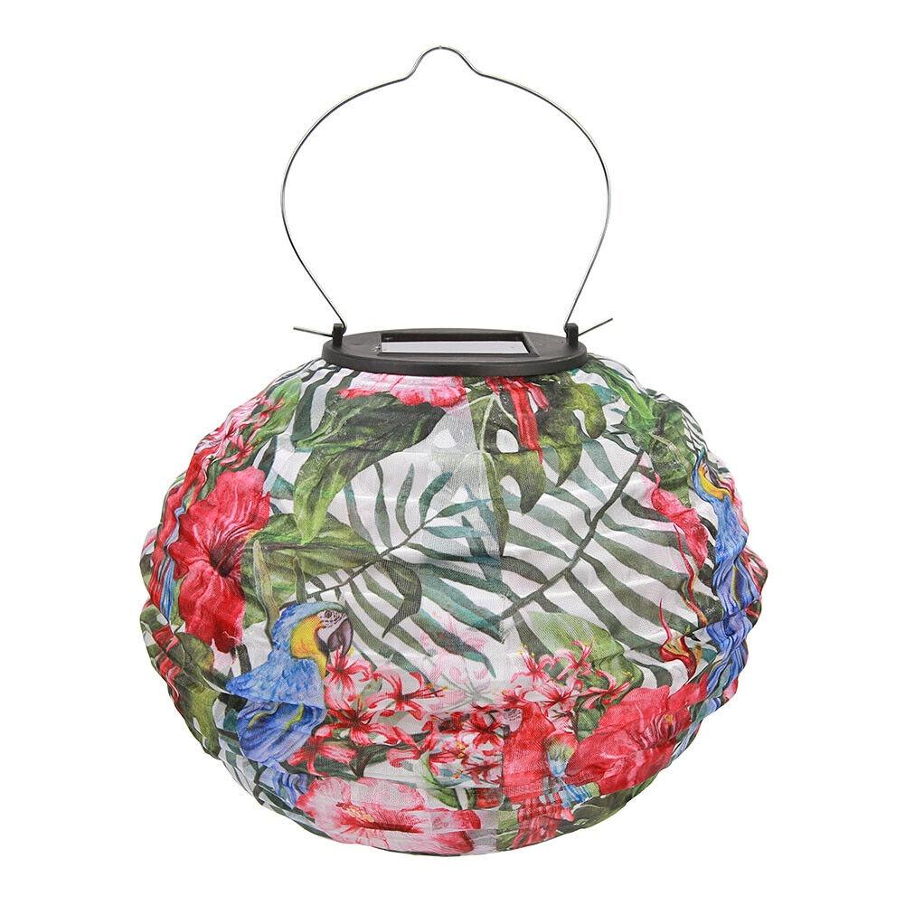 Lanterna de Tecido de Nylon Solar 8" 20cm 10" 25cm 12" 30cm Para Decoração de Jardim