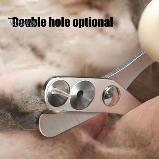 Cat Nail Clippers Circular Hole Ergonomic Double-Hole Positioning Blades Grooming Supplies Pet Trimmer Clippers for Cats Dogs